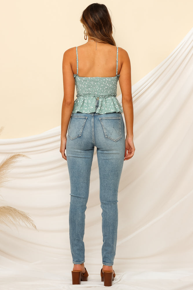 River Flows In You Cami Green-Seaa Fashion