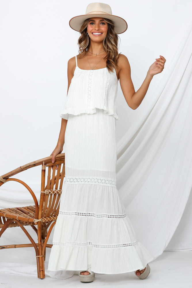 Island Sun Maxi Skirt White-Seaa Fashion