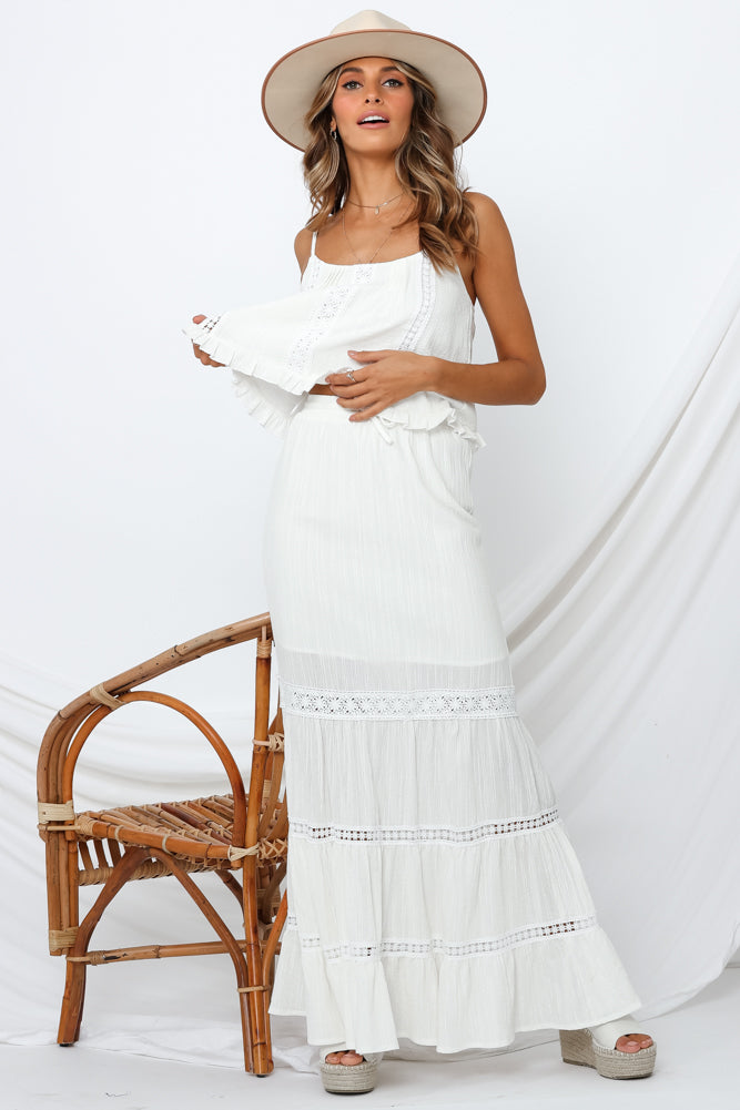 Island Sun Maxi Skirt White-Seaa Fashion