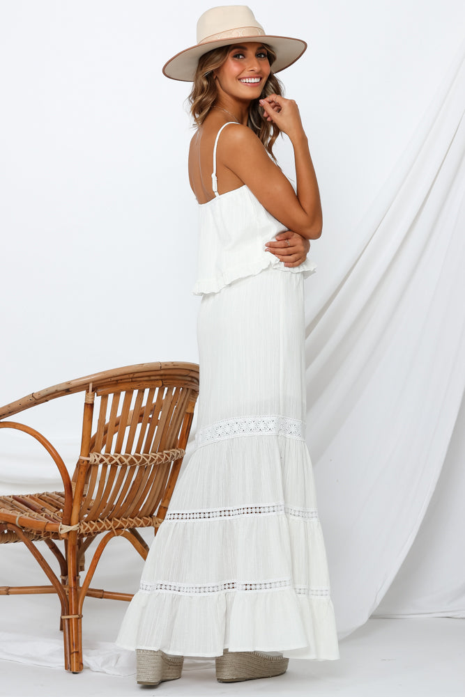 Island Sun Maxi Skirt White-Seaa Fashion