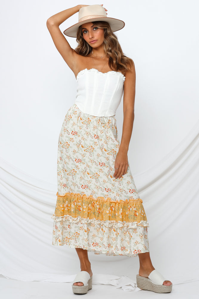 Victoria Bustier Crop Top White-Seaa Fashion