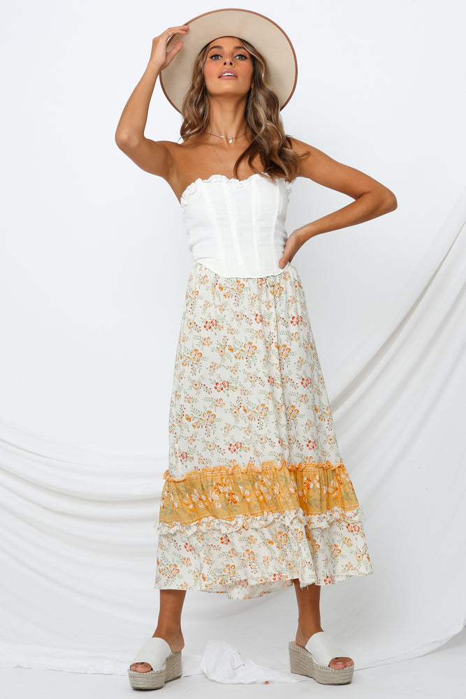 Victoria Bustier Crop Top White-Seaa Fashion