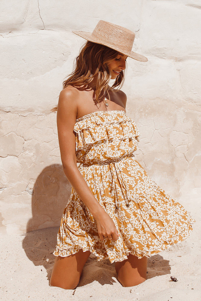 Run Away Dress Mustard-Seaa Fashion