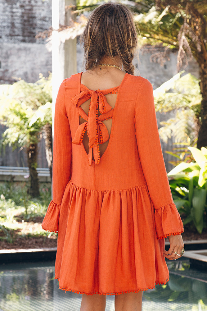 Against All Odds Dress Rust-Seaa Fashion