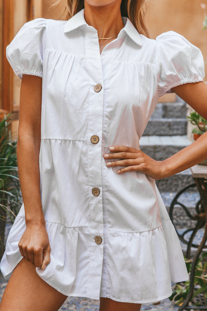 Time Will Tell Dress White-Seaa Fashion