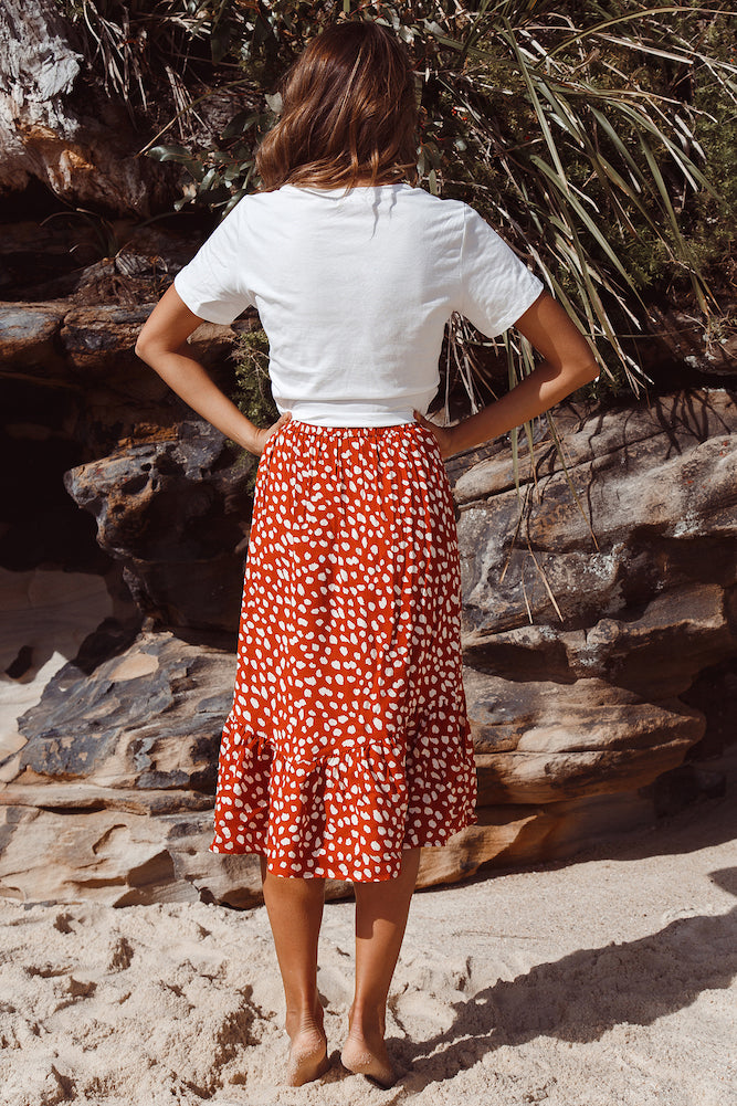 False Alarm Midi Skirt Red-Seaa Fashion