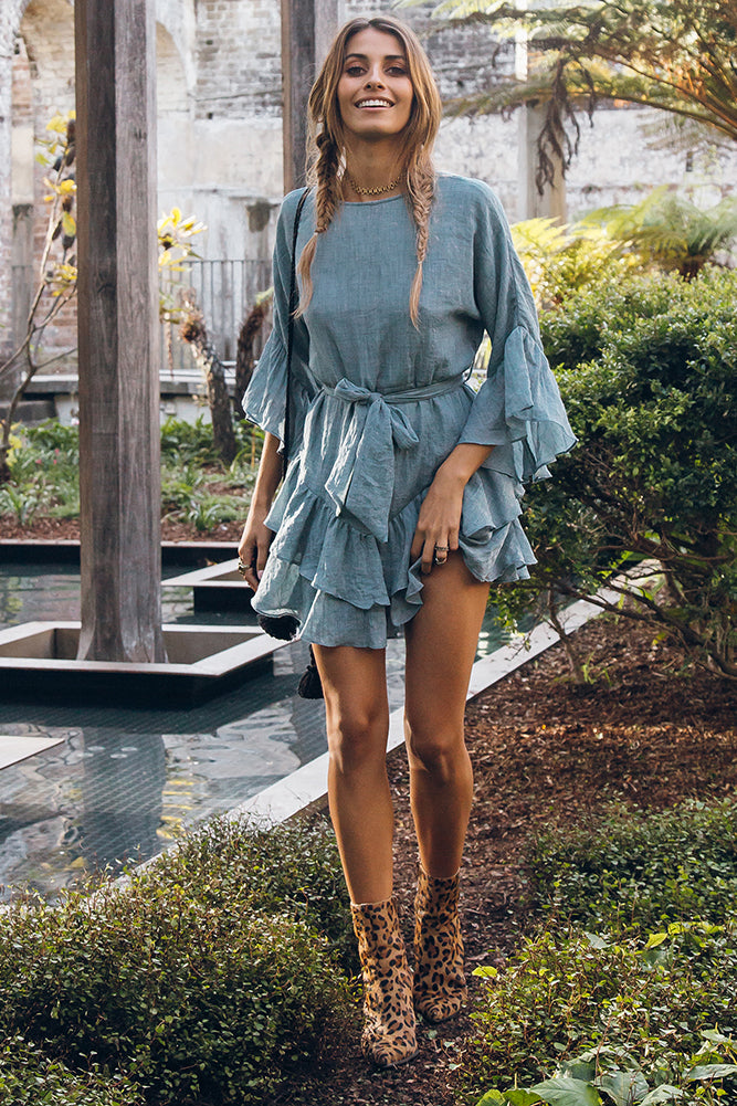 What The Sea Wants Dress Denim Blue-Seaa Fashion