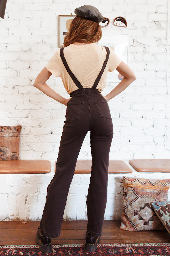 AMUSE SOCIETY Paloma Overalls Black-Seaa Fashion