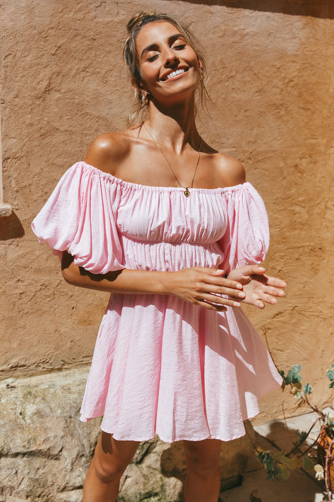 Berry Hearts Dress Pink-Seaa Fashion