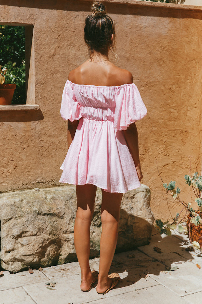 Berry Hearts Dress Pink-Seaa Fashion