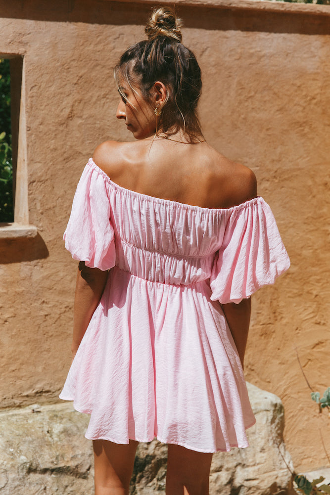 Berry Hearts Dress Pink-Seaa Fashion