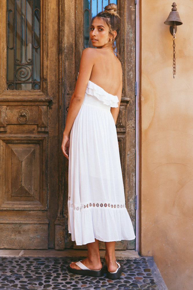 Santa Elena Midi Dress White-Seaa Fashion