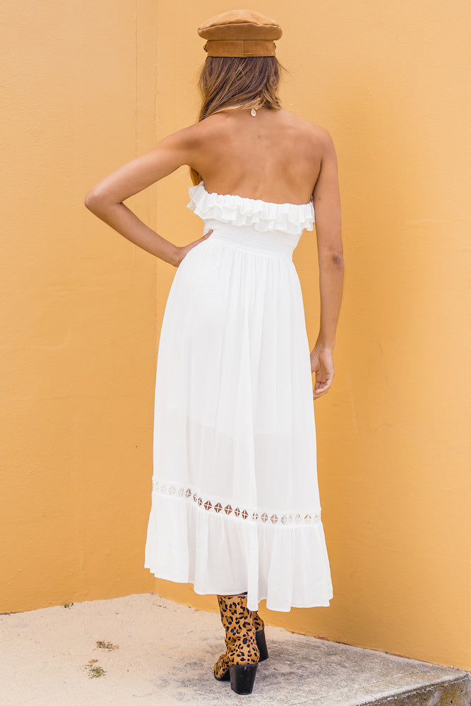 Santa Elena Midi Dress White-Seaa Fashion