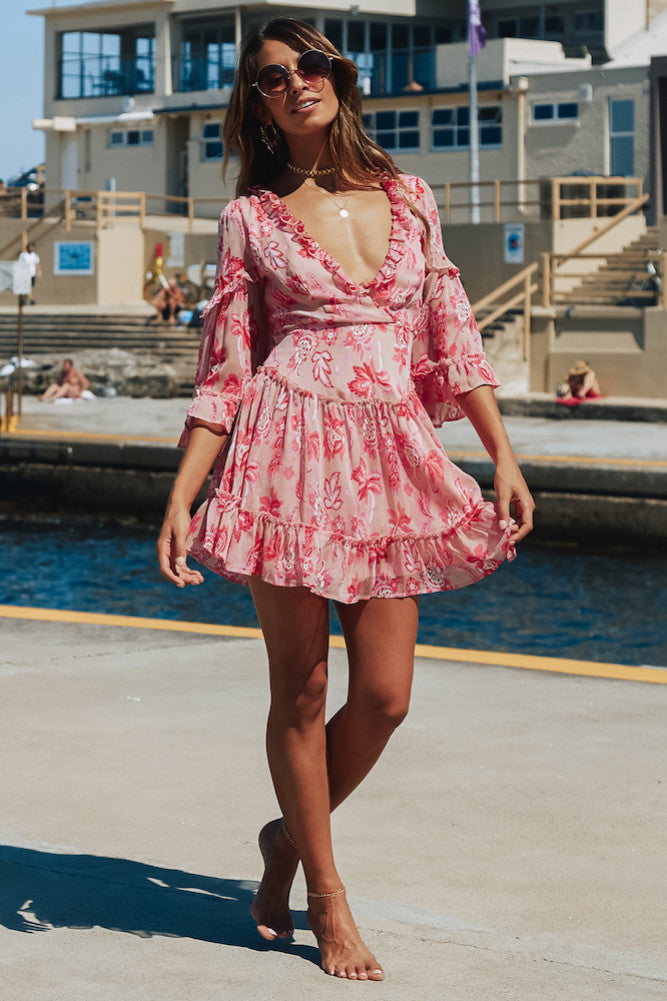 Azealia Dress Pink-Seaa Fashion