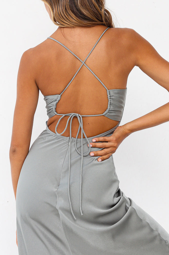 Wicked Games Midi Dress Gray-Seaa Fashion