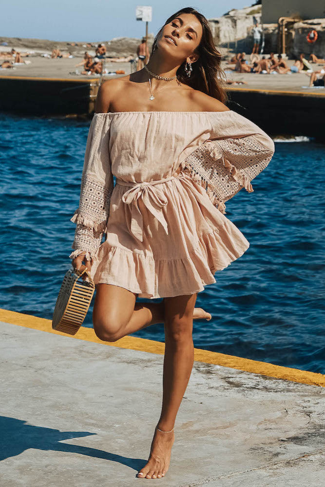 Where The Skies Are Blue Dress Mocha-Seaa Fashion