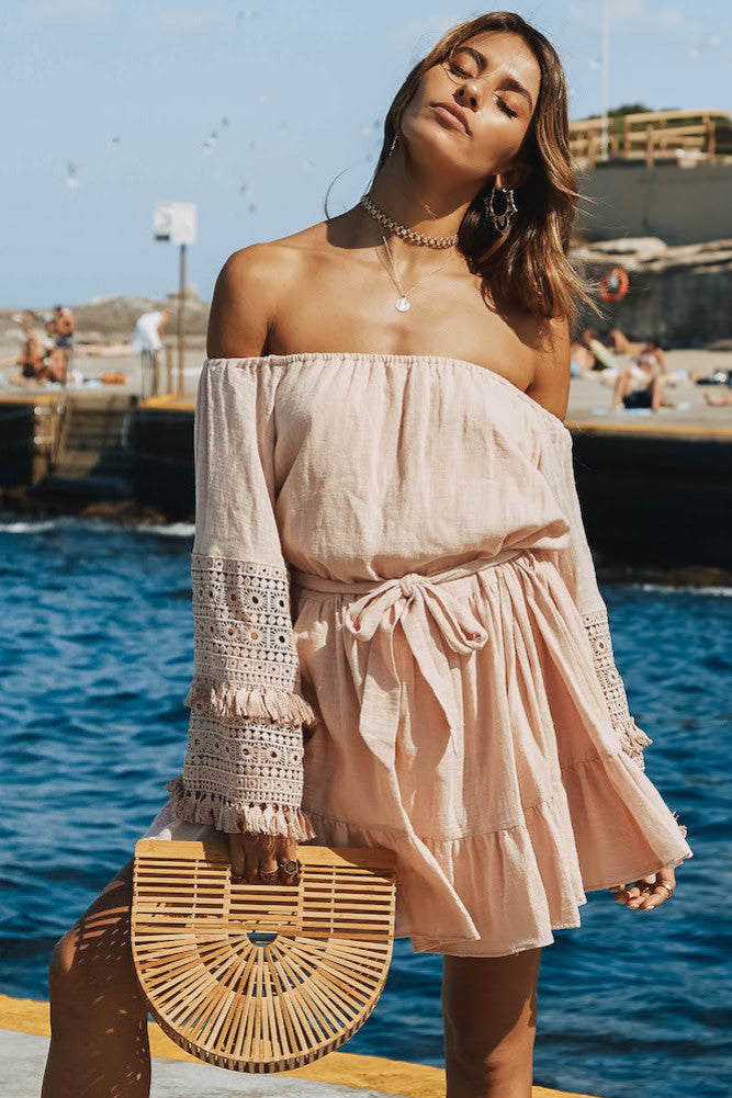 Where The Skies Are Blue Dress Mocha-Seaa Fashion