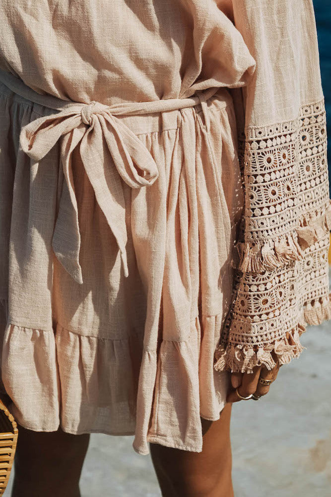 Where The Skies Are Blue Dress Mocha-Seaa Fashion