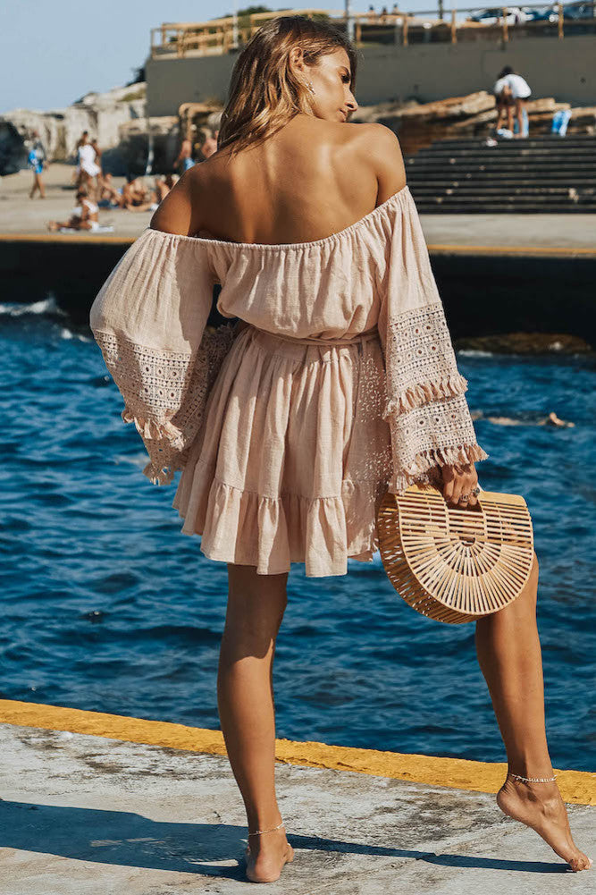 Where The Skies Are Blue Dress Mocha-Seaa Fashion