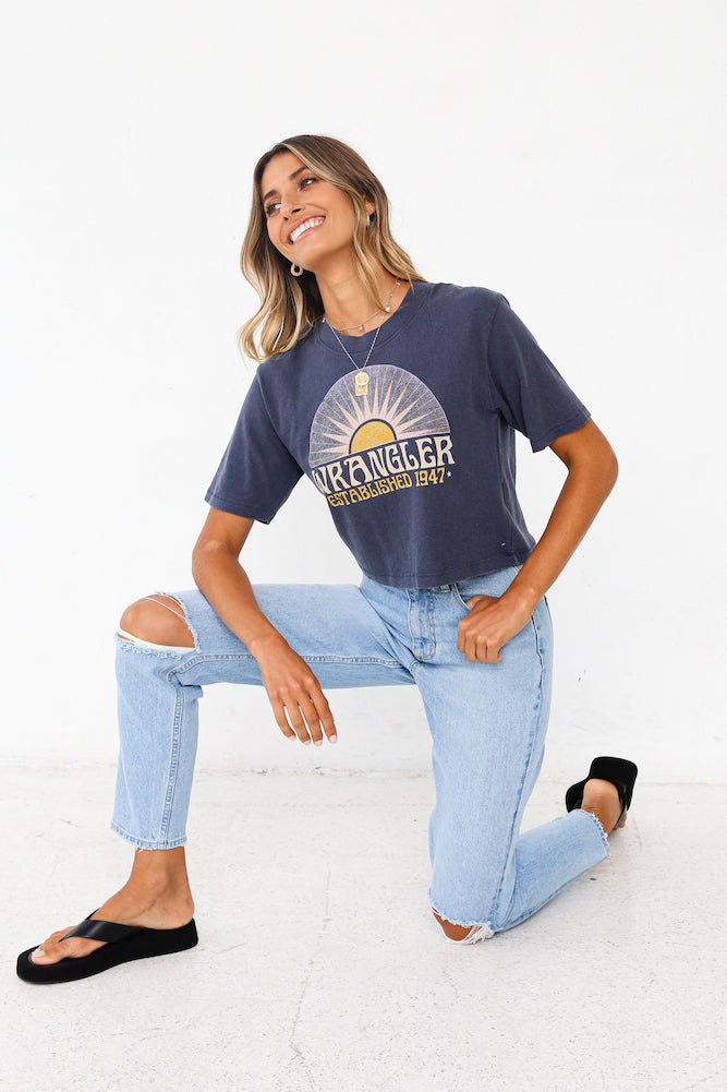 LEE High Moms Prestige Jeans Blue-Seaa Fashion