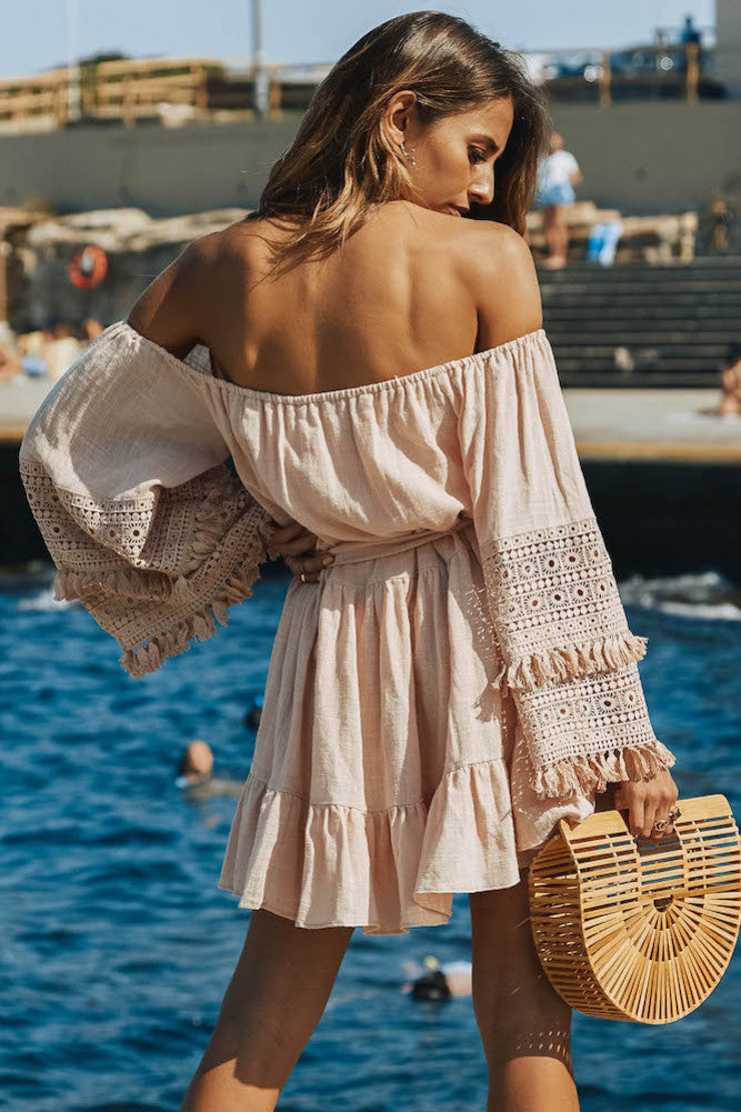 Where The Skies Are Blue Dress Mocha-Seaa Fashion