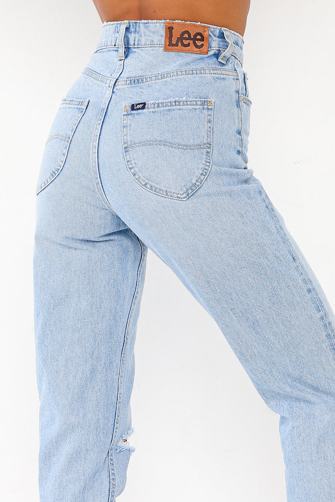 LEE High Moms Prestige Jeans Blue-Seaa Fashion