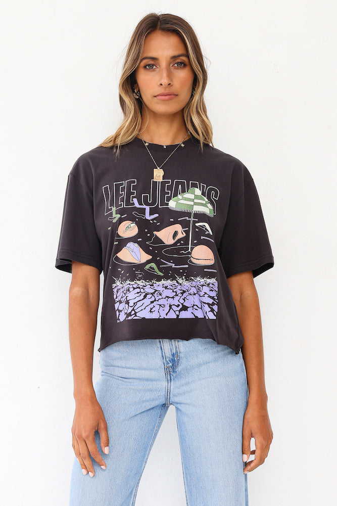 LEE Beached As Baggy Crop Tee-Seaa Fashion
