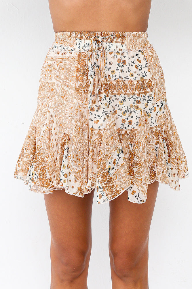 Carea Skirt Brown-Seaa Fashion