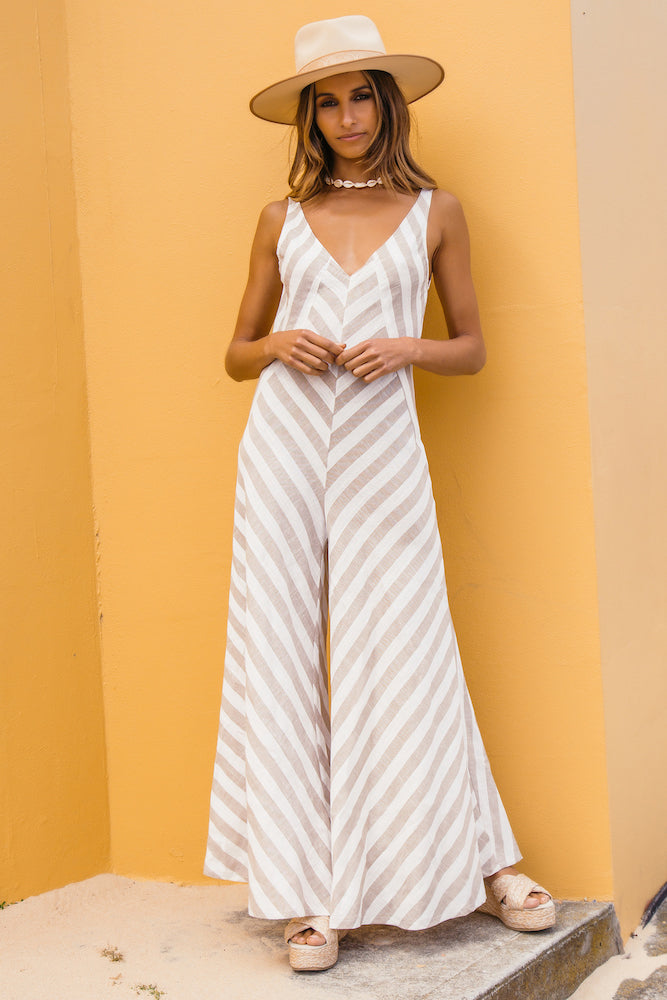 Ramon Jumpsuit Beige-Seaa Fashion