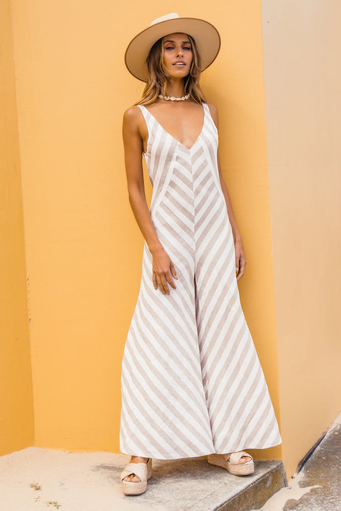 Ramon Jumpsuit Beige-Seaa Fashion