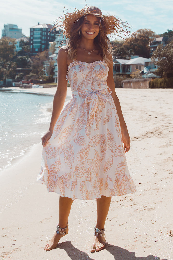 Terra Nova Midi Dress Nude-Seaa Fashion