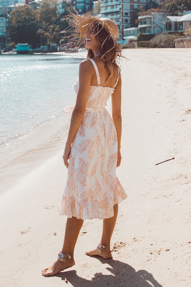 Terra Nova Midi Dress Nude-Seaa Fashion