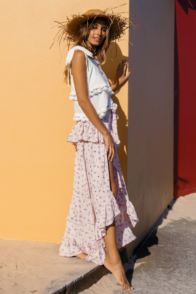 Cam Encanto Maxi Skirt Pink-Seaa Fashion