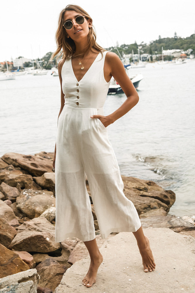 Ono Jumpsuit White-Seaa Fashion