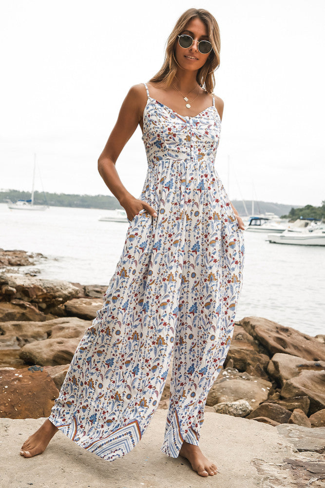 Tiny Dancer Jumpsuit White-Seaa Fashion