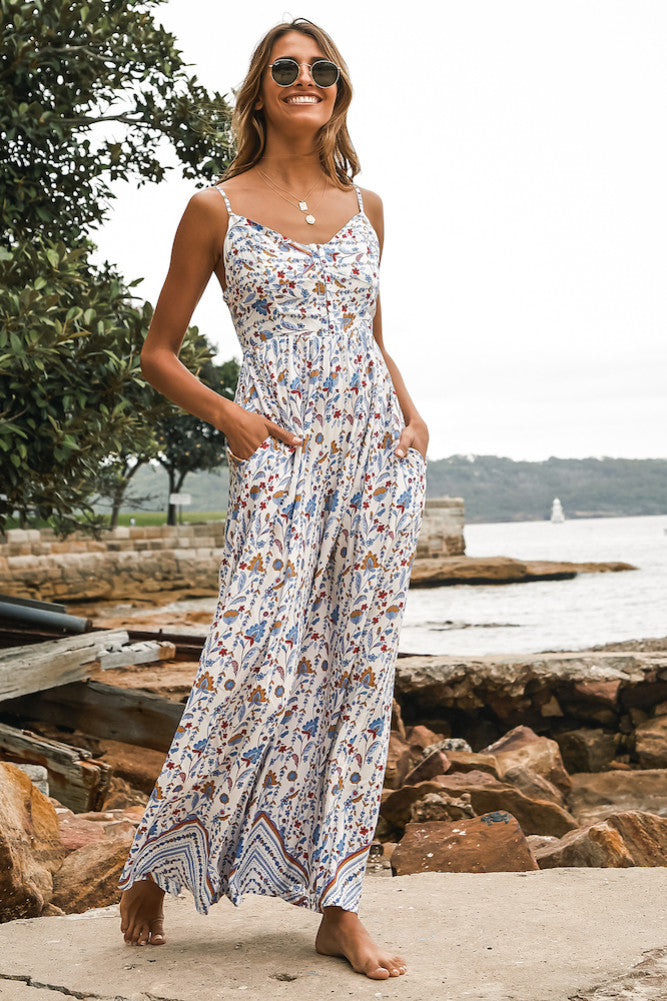 Tiny Dancer Jumpsuit White-Seaa Fashion