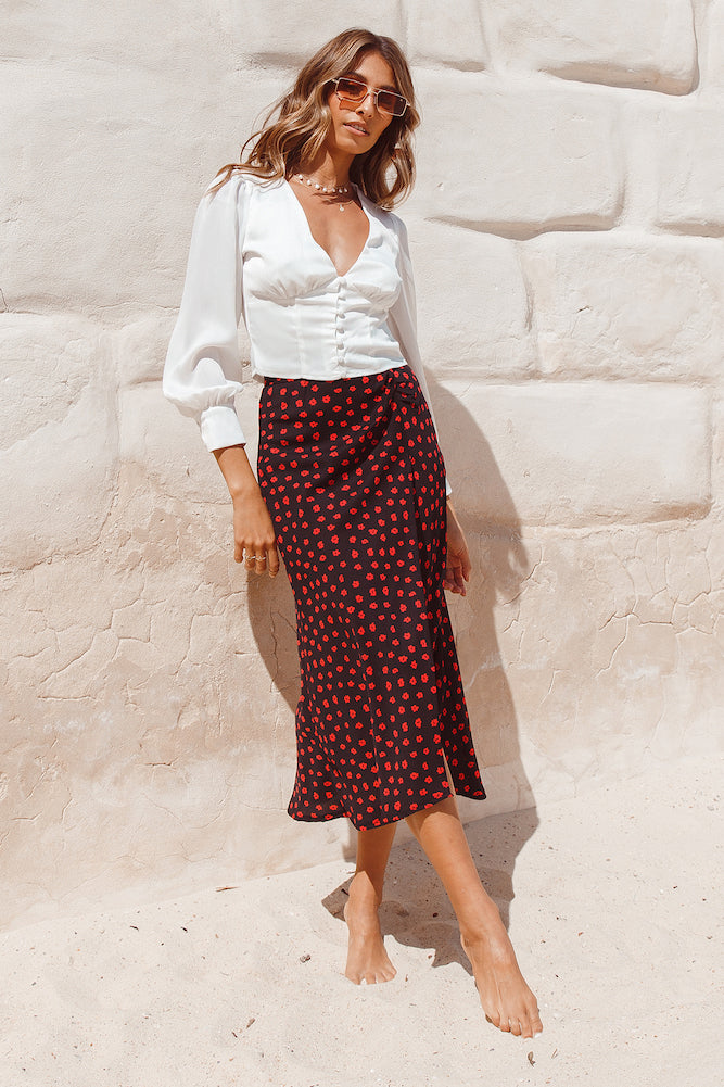 Written In The Stars Crop Top White-Seaa Fashion