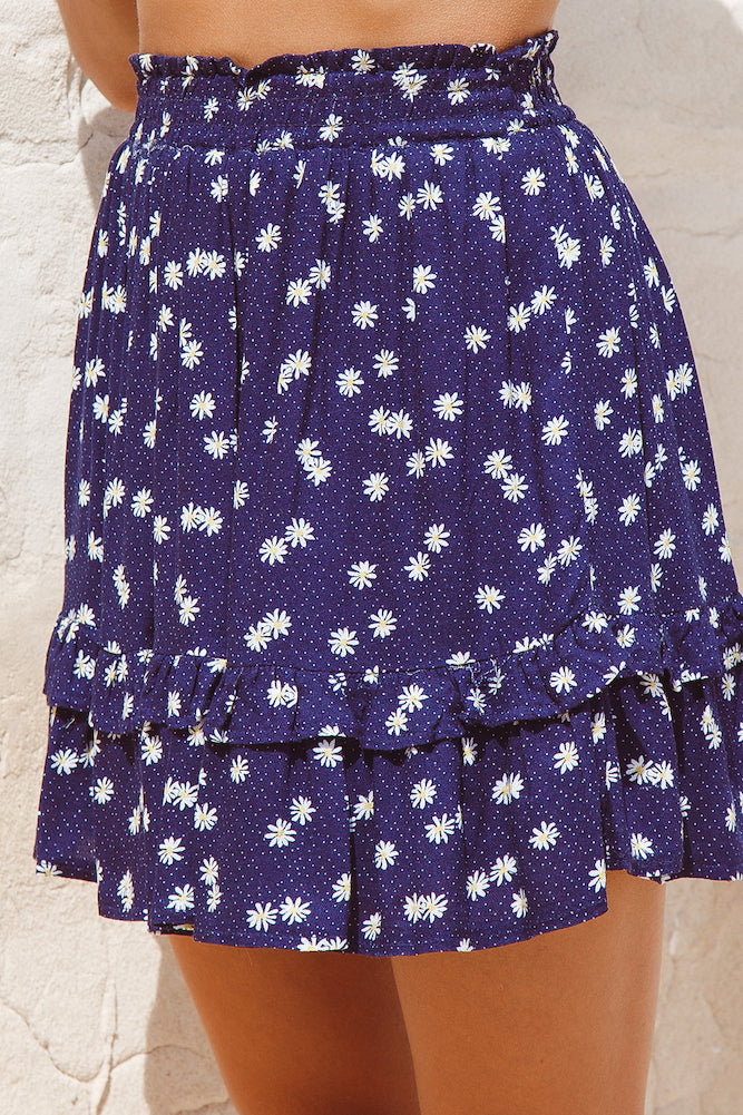 Can't Stop Dancing Mini Skirt Blue-Seaa Fashion