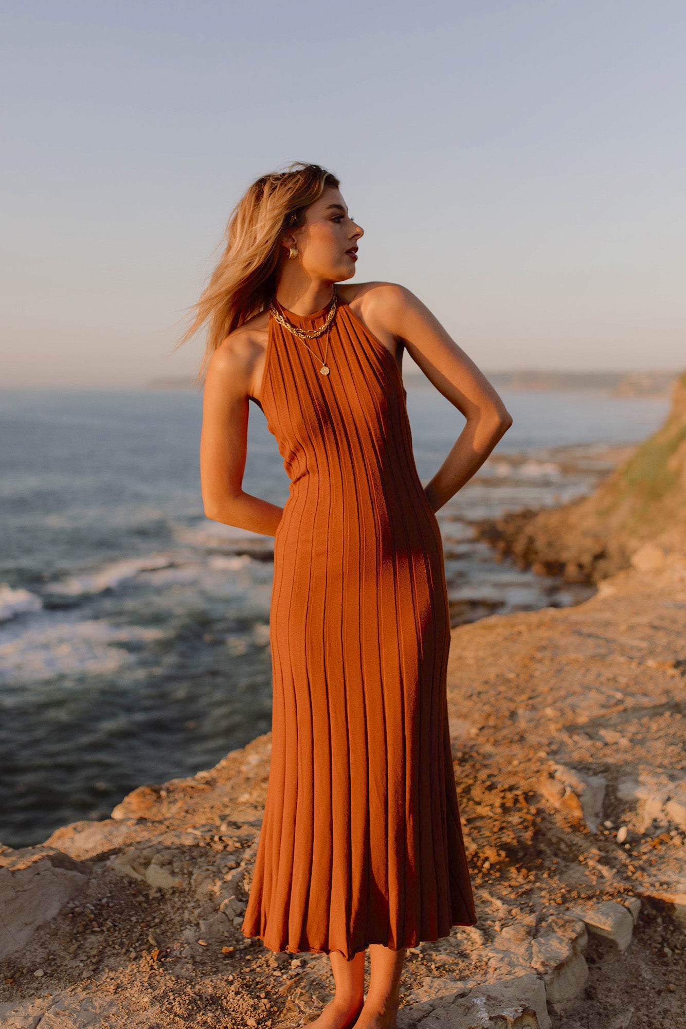 Taking Chances Maxi Dress Brown-Seaa Fashion