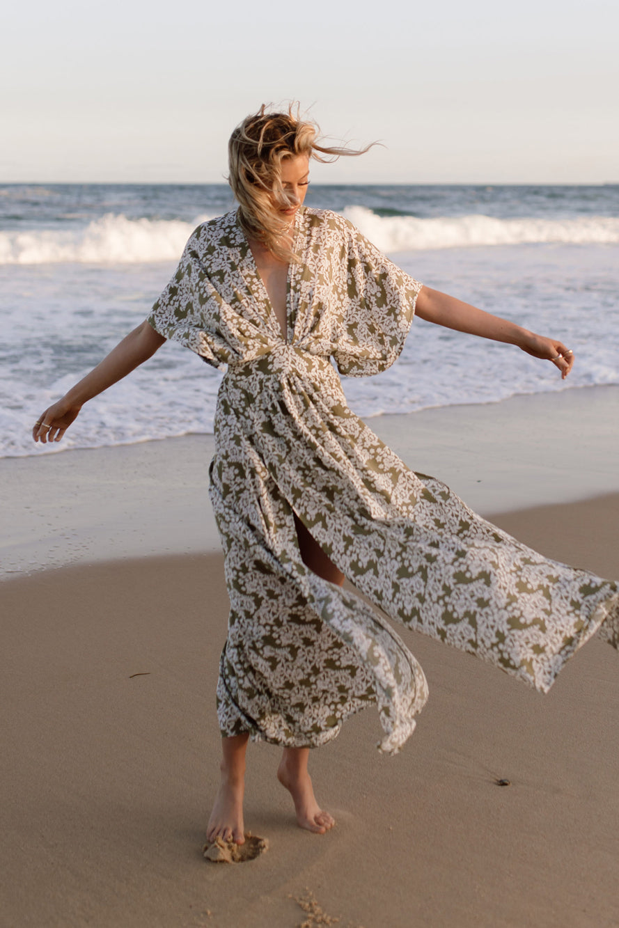 Phoenix Maxi Dress Green-Seaa Fashion