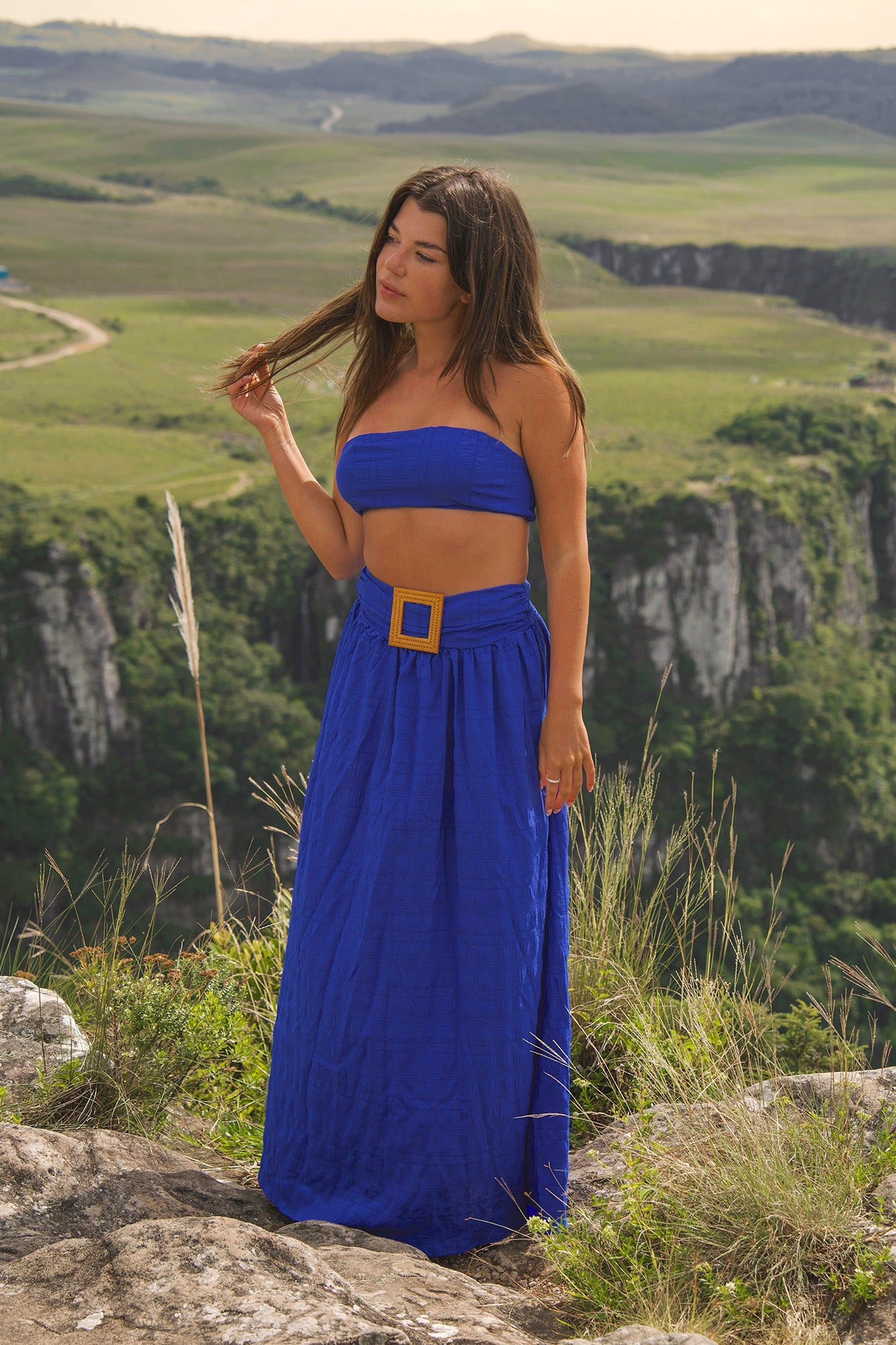 Hundred Years Maxi Skirt Blue-Seaa Fashion