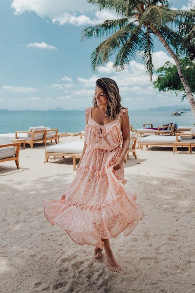 Beatrice Maxi Dress Red-Seaa Fashion