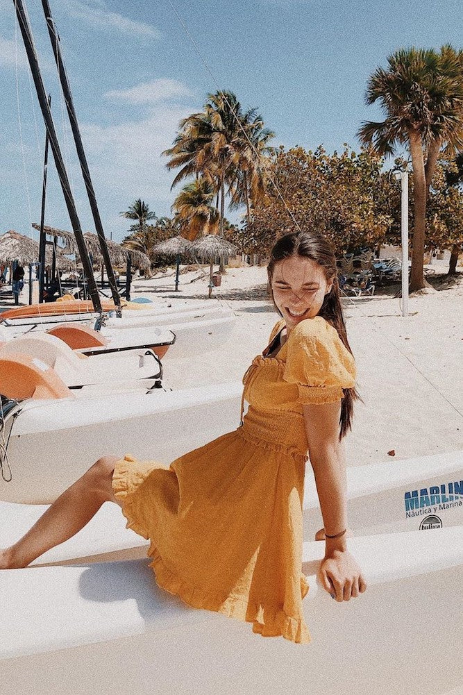 Wild Ride Dress Mustard-Seaa Fashion