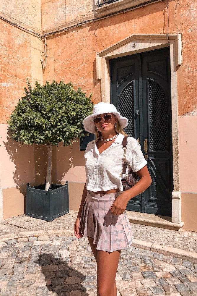 Attitude Of Gratitude Crop Top White-Seaa Fashion