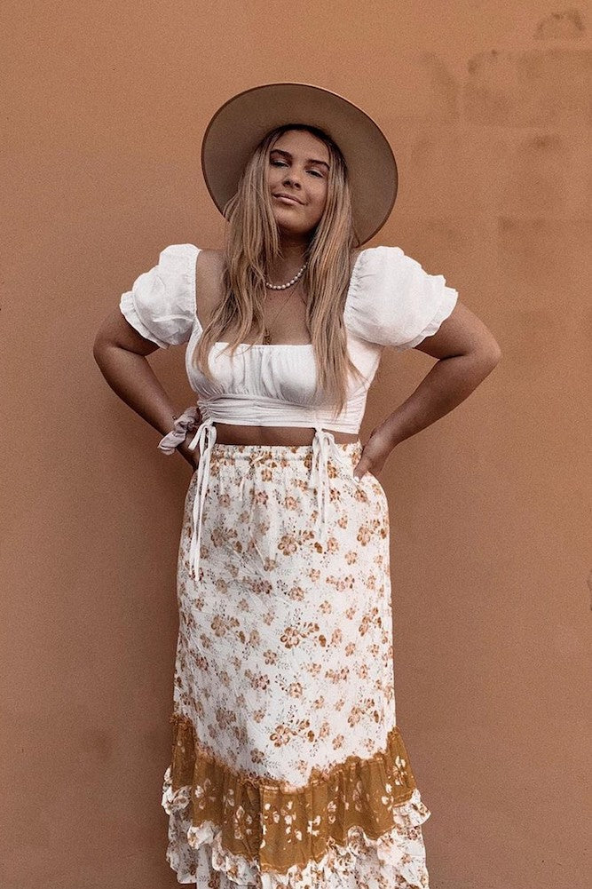 Violet Crop Top White-Seaa Fashion