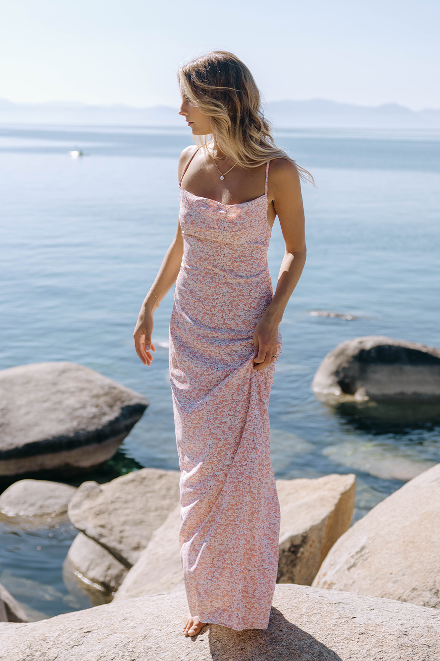 In The Air Maxi Dress Pink-Seaa Fashion