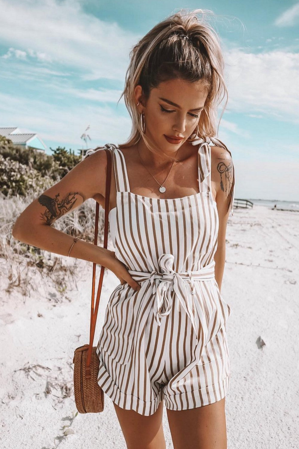 Cinque Terre Romper Tan-Seaa Fashion