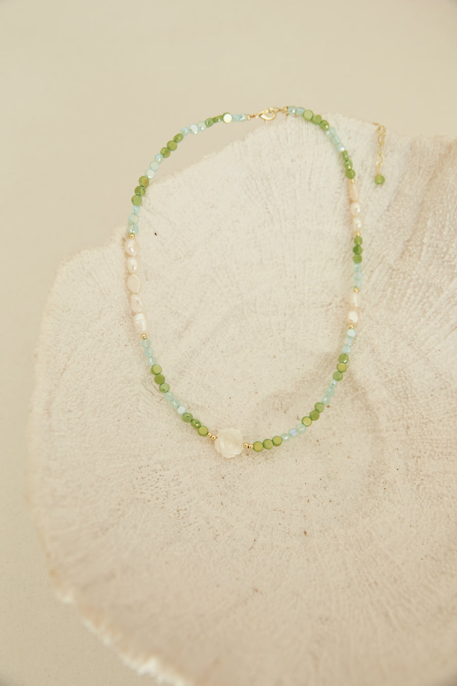 Water Splash Necklace Green-Seaa Fashion