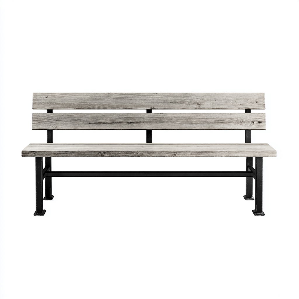 Gartenbank - Holz-Metall - 150x60x85 cm - Grau - Modernes Design-Shelterovae