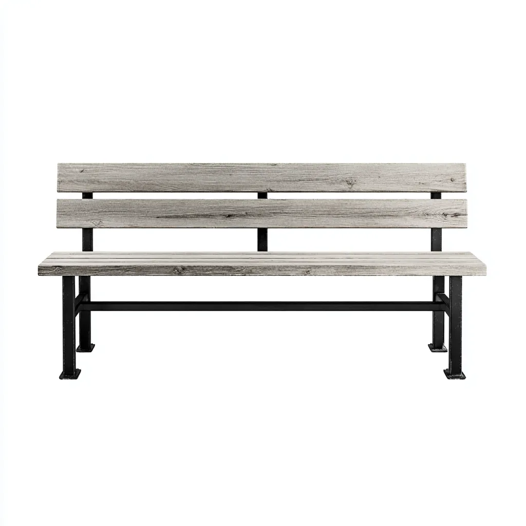 Gartenbank - Holz-Metall - 150x60x85 cm - Grau - Modernes Design-Shelterovae